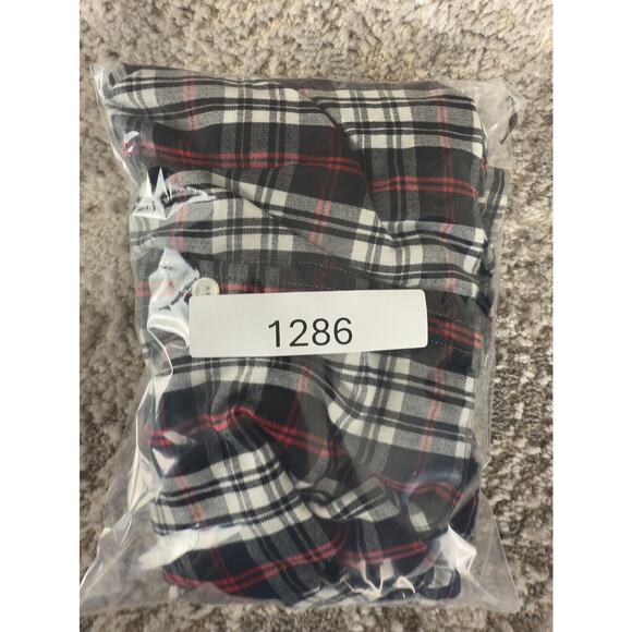 Charter Club Womens Plus Size 3X Plaid Button Shirt Black Red Long Sleeve Casual - Picture 7 of 7